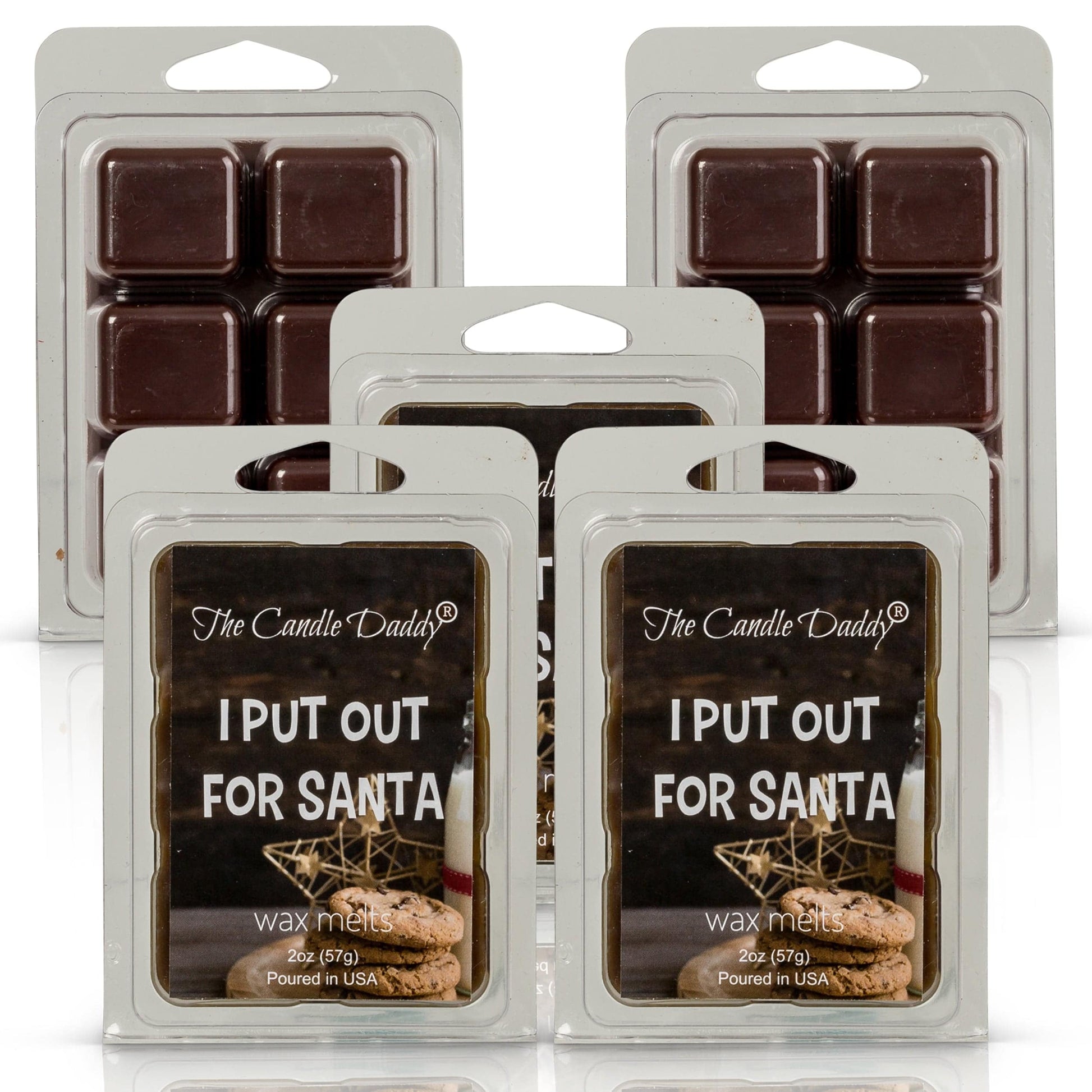 I Put Out For Santa - Chocolate Chip Christmas Cookie Scented Wax Melt - 1 Pack - 2 Ounces - 6 Cubes - The Candle Daddy