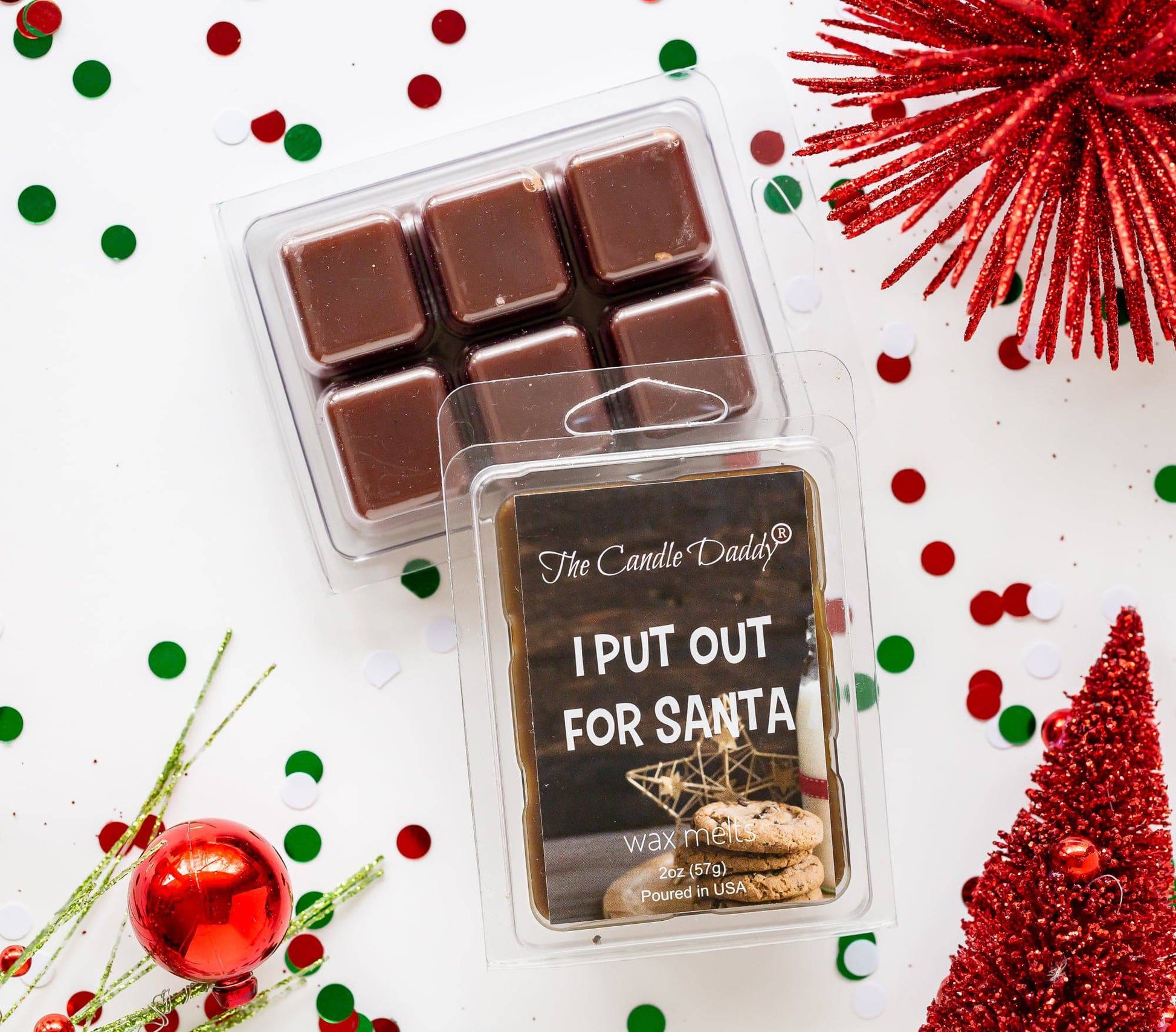 5 Pack - I Put Out For Santa - Chocolate Chip Christmas Cookie Scented Wax Melt - 2 Ounces x 5 Packs = 10 Ounces - The Candle Daddy