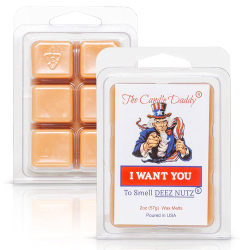 I Want You....To Smell Deez Nutz - USA Edition - Banana Nut Bread Scented - Maximum Scent Wax Cubes/Melts - 1 Pack - 2 Ounces - 6 Cubes - Blowout