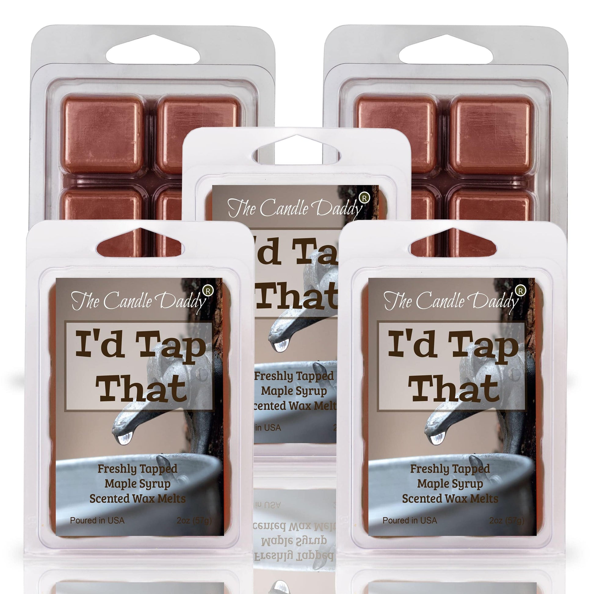 I'd Tap That - Freshly Tapped Maple Syrup Scented Wax Melt - 1 Pack - 2 Ounces - 6 Cubes - The Candle Daddy