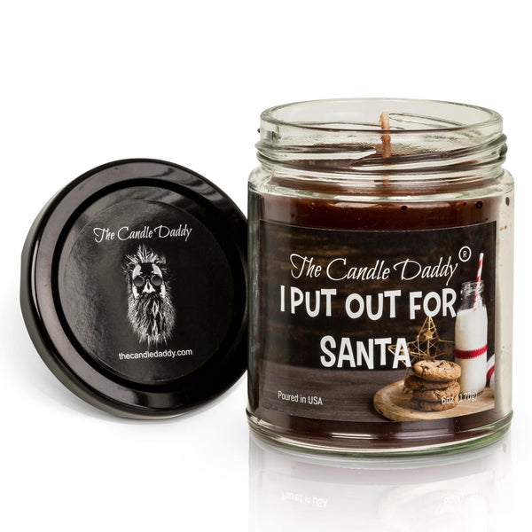 FREE SHIPPING - I Put Out For Santa Holiday Candle - Funny Snickerdoodle Scented Candle - Funny Holiday Candle for Christmas, New Years - Long Burn Time, Holiday Fragrance, Hand Poured in USA - 6oz