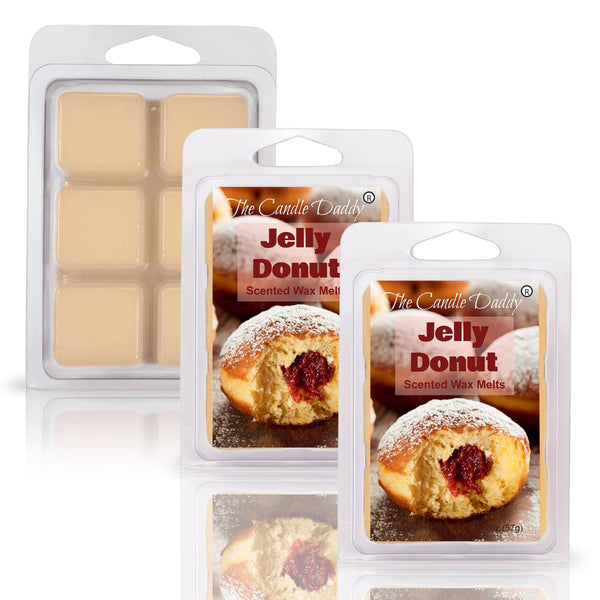 Jelly Donut - Sweet Pastry and Fruit Scented Wax Melt - 1 Pack - 2 Ounces - 6 Cubes - The Candle Daddy