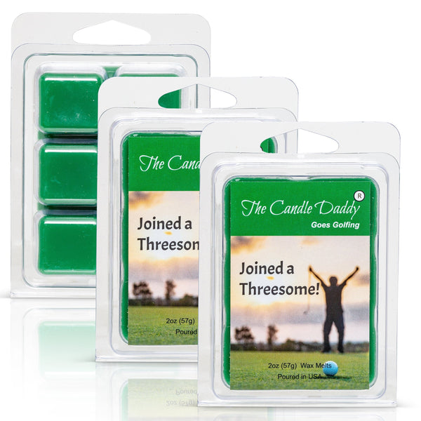 FREE SHIPPING - The Candle Daddy Goes Golfing - Joined a Threesome - Fairway Grass Scented Melt- Maximum Scent Wax Cubes/Melts- 1 Pack -2 Ounces- 6 Cubes