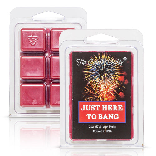 Just Here To Bang - 4th of July - Juicy Summer Watermelon Scented Melt - Maximum Scent Wax Cubes/Melts - 1 Pack - 2 Ounces - 6 Cubes - Blowout