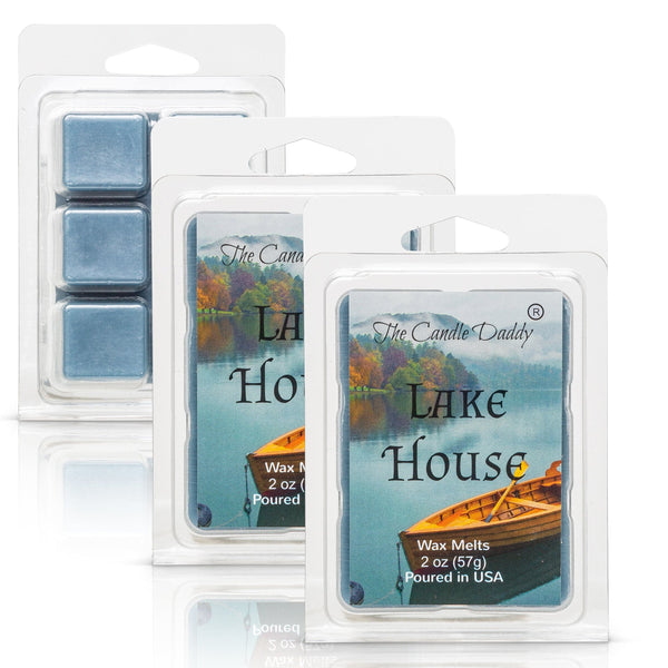 Lake House - Rustic Lake House Scented Melt- Maximum Scent Wax Cubes/Melts- 1 Pack -2 Ounces- 6 Cubes - The Candle Daddy