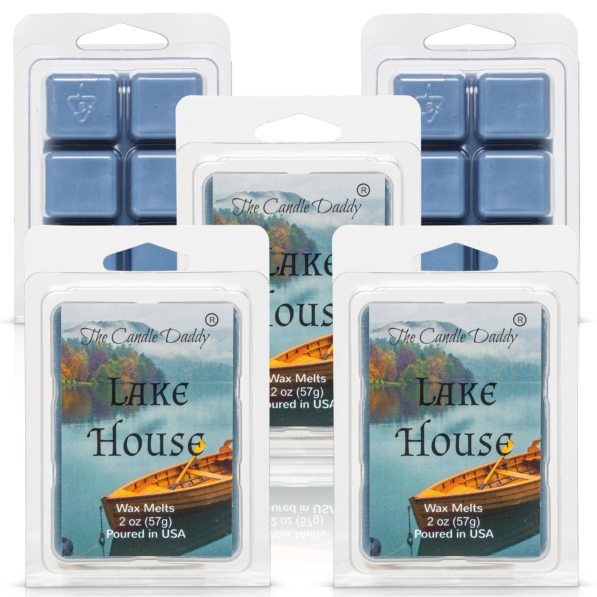 5 Pack - Lake House - Rustic Lake House Scented Melt- Maximum Scent Wax Cubes/Melts - 2 Ounces x 5 Packs = 10 Ounces - The Candle Daddy