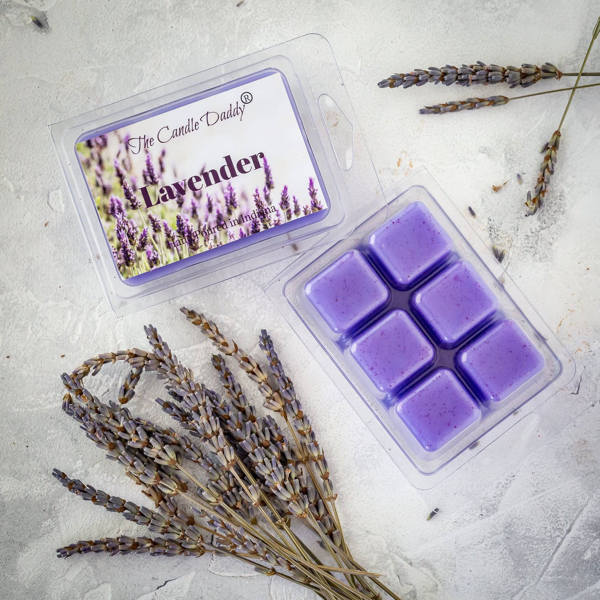 5 Pack - Lavender Scented Wax Melt - 2 Ounces x 5 Packs = 10 Ounces - The Candle Daddy