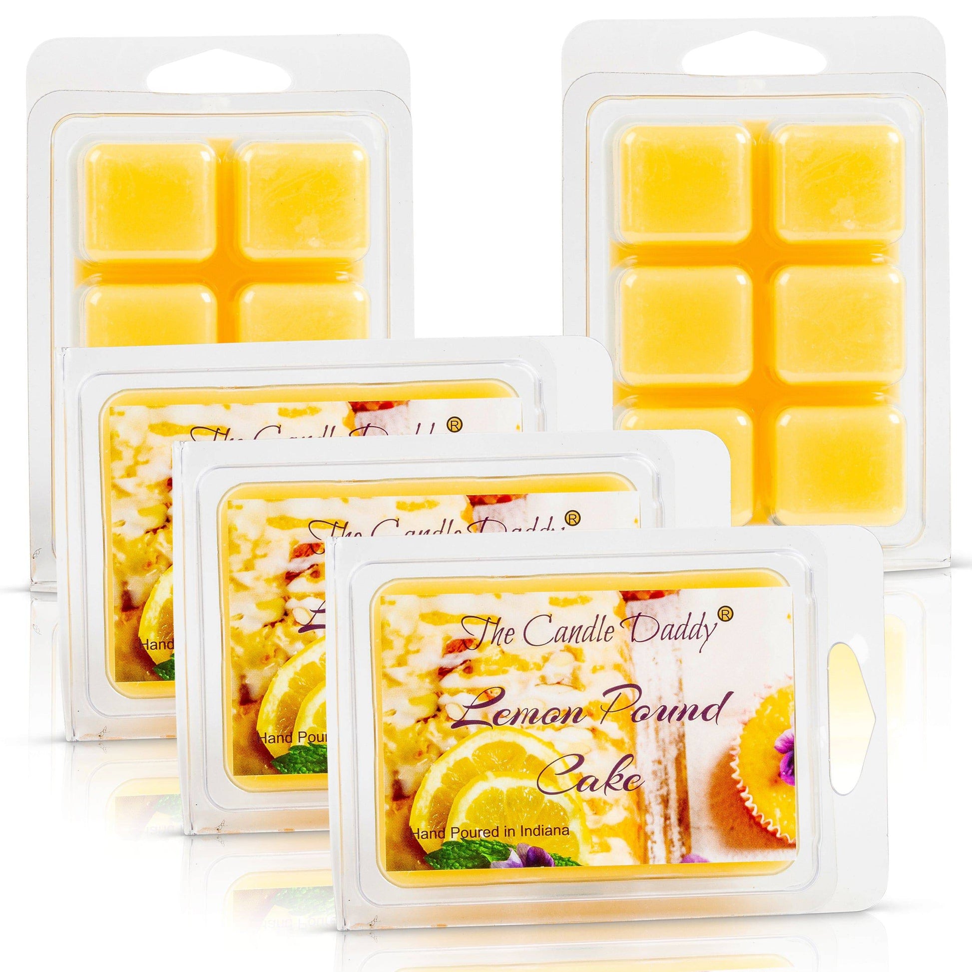 5 Pack - Lemon Pound Cake Scented Wax Melt - 2 Ounces x 5 Packs = 10 Ounces - The Candle Daddy