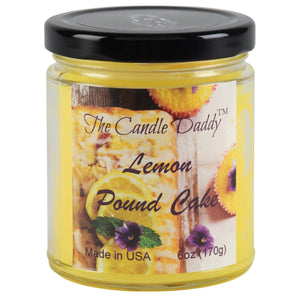 Lemon Pound Cake - Sweet Lemon Scented 6oz Jar Candle - The Candle Daddy - Hand Poured In Indiana - The Candle Daddy