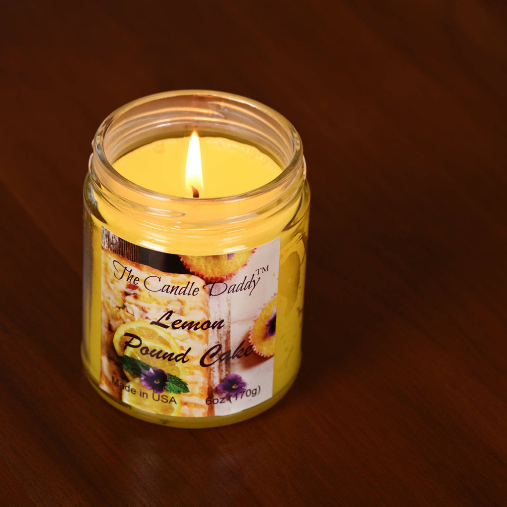 Lemon Pound Cake - Sweet Lemon Scented 6oz Jar Candle - The Candle Daddy - Hand Poured In Indiana - The Candle Daddy