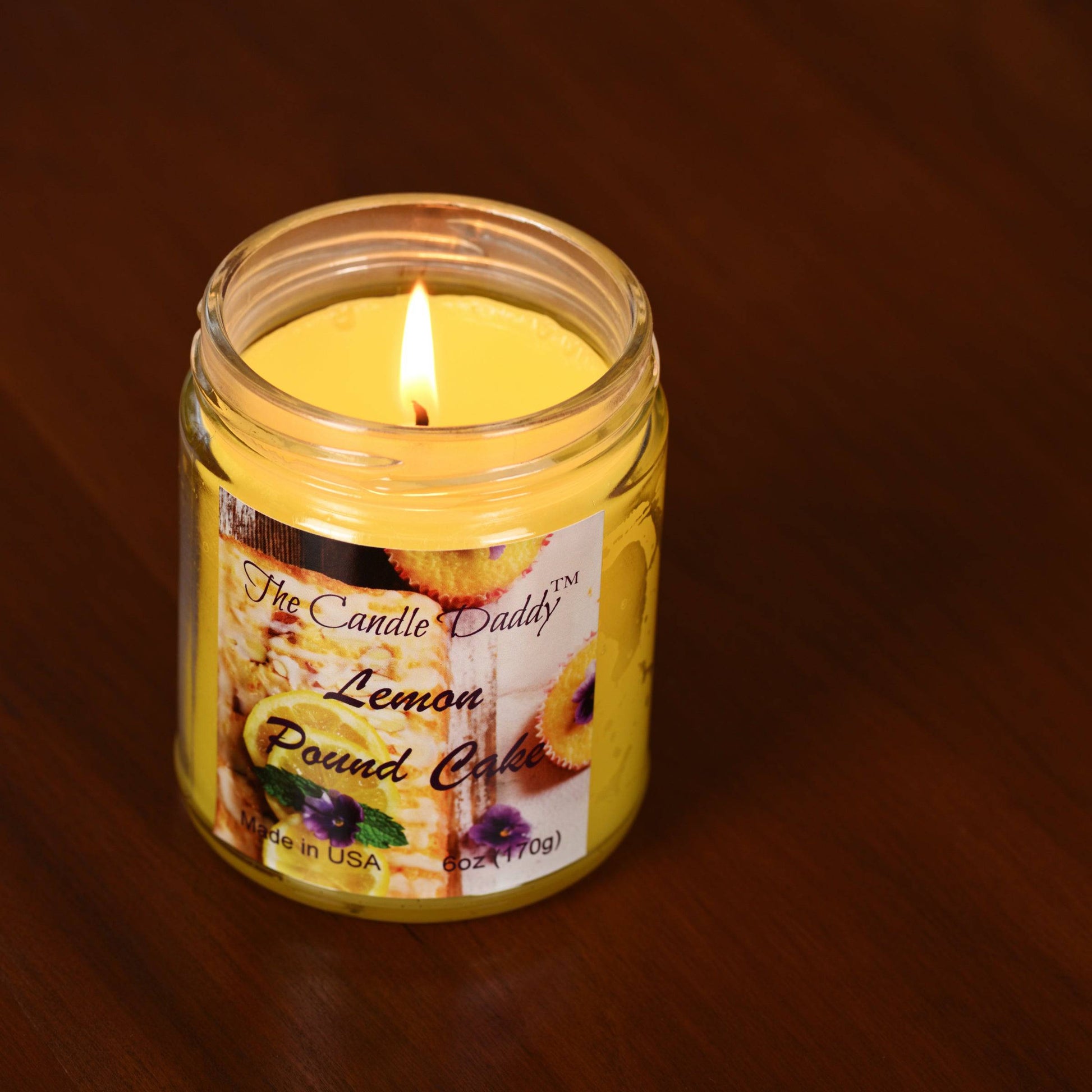 Lemon Pound Cake - Sweet Lemon Scented 6oz Jar Candle - The Candle Daddy - Hand Poured In Indiana - The Candle Daddy