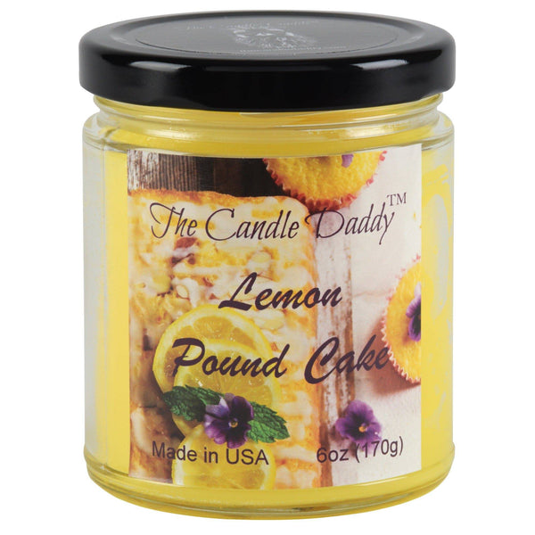 FREE SHIPPING - Lemon Pound Cake - Sweet Lemon Scented 6oz Jar Candle - The Candle Daddy - Hand Poured In Indiana