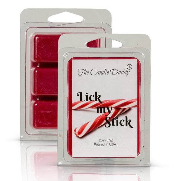 5 Pack - Lick My Stick - Peppermint Stick Scented Wax Melt - 2 Ounces x 5 Packs = 10 Ounces