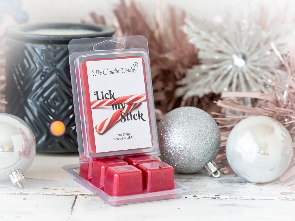 5 Pack - Lick My Stick - Peppermint Stick Scented Wax Melt - 2 Ounces x 5 Packs = 10 Ounces - The Candle Daddy