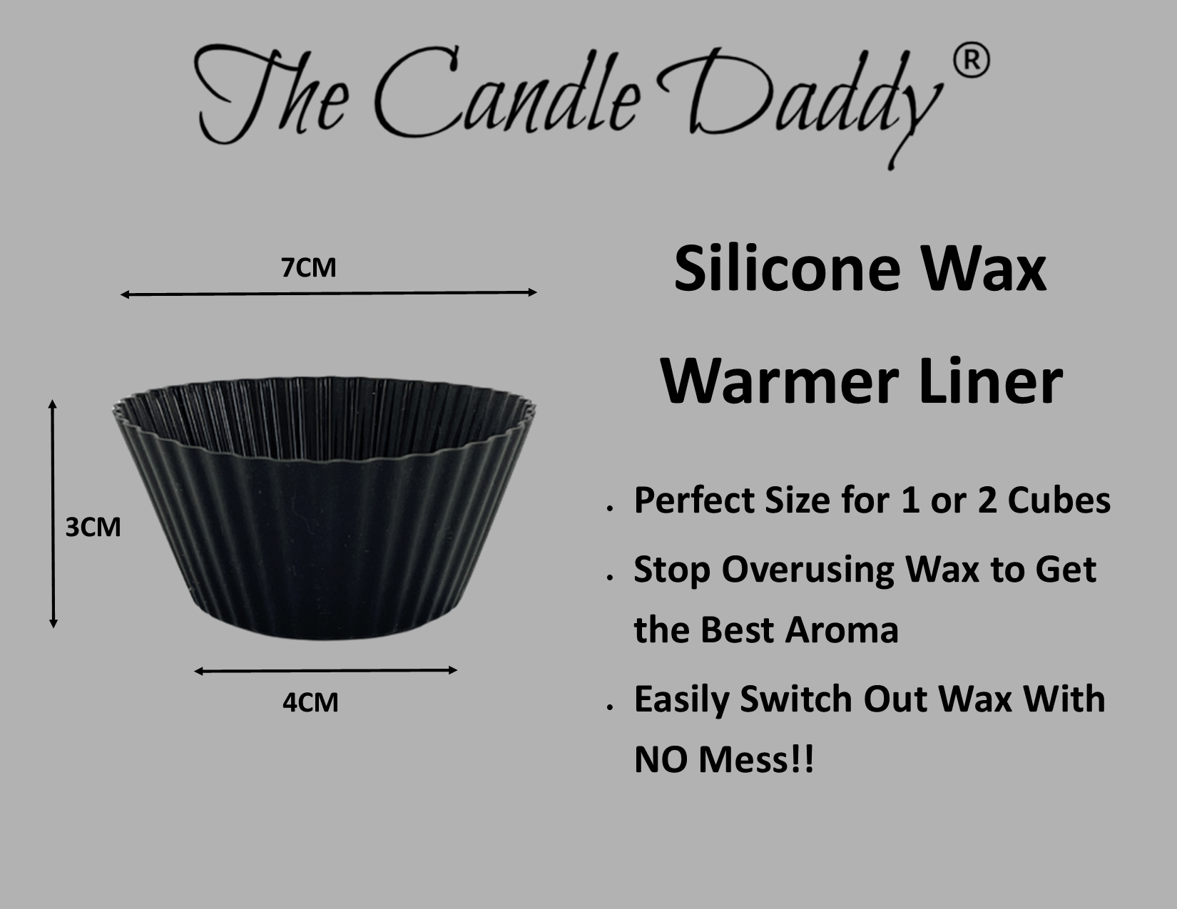 (USE CODE CHRISTMAS10 SAVE $10 OFF $50) The Candle Daddy's "Rubbers" - (3) Silicone Wax Warmer Liners -Re-Usuable - Must Have for All Wax Melt Users! - The Candle Daddy