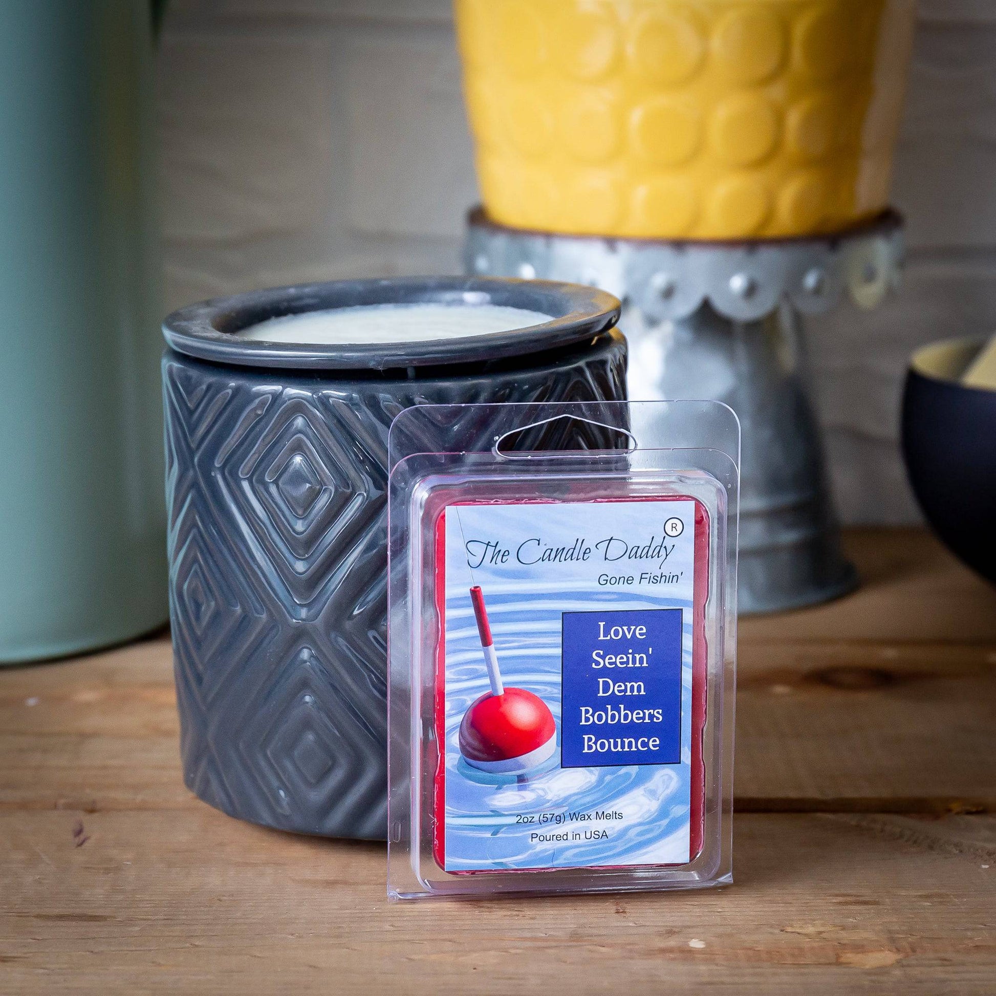 5 Pack - The Candle Daddy's Gone Fishin' -Love Seein' Dem Bobbers Bounce - Ripe Melons Scented Melt- Maximum Scent Wax Cubes/Melts - 2 Ounces x 5 Packs = 10 Ounces - The Candle Daddy