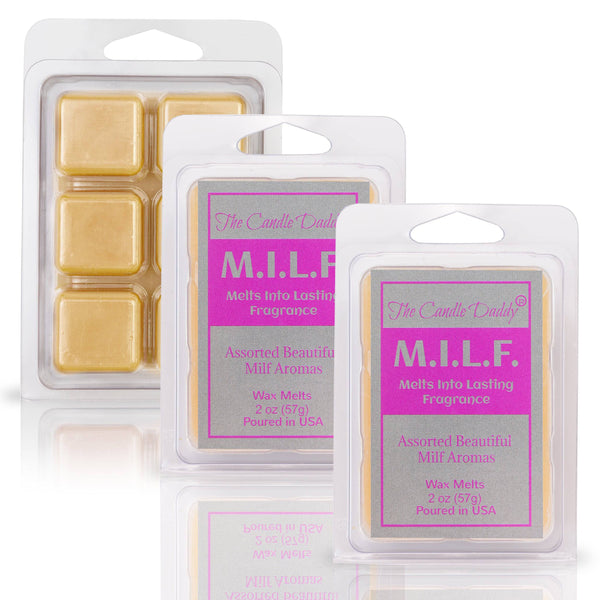 (WOW! 5 wax melts for $14.99)M.I.L.F. - ASSORTED SURPRISE SCENTED WAX MELTS - 1 PACK - 2 OUNCES - 6 CUBES MILF - The Candle Daddy