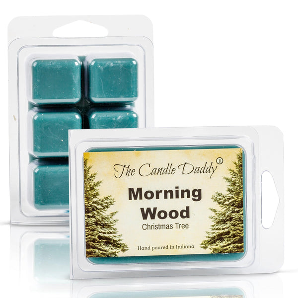 Morning Wood - Blue Spruce Christmas Tree Scented - 1 Pack - 2 Ounces - 6 Cubes - The Candle Daddy