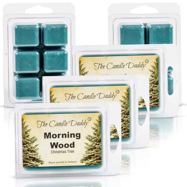 Morning Wood - Blue Spruce Christmas Tree Scented - 1 Pack - 2 Ounces - 6 Cubes - The Candle Daddy