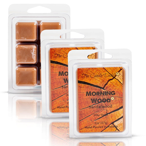 Morning Wood - Sandalwood Scented Wax Melt - 1 Pack - 2 Ounces - 6 Cubes - The Candle Daddy