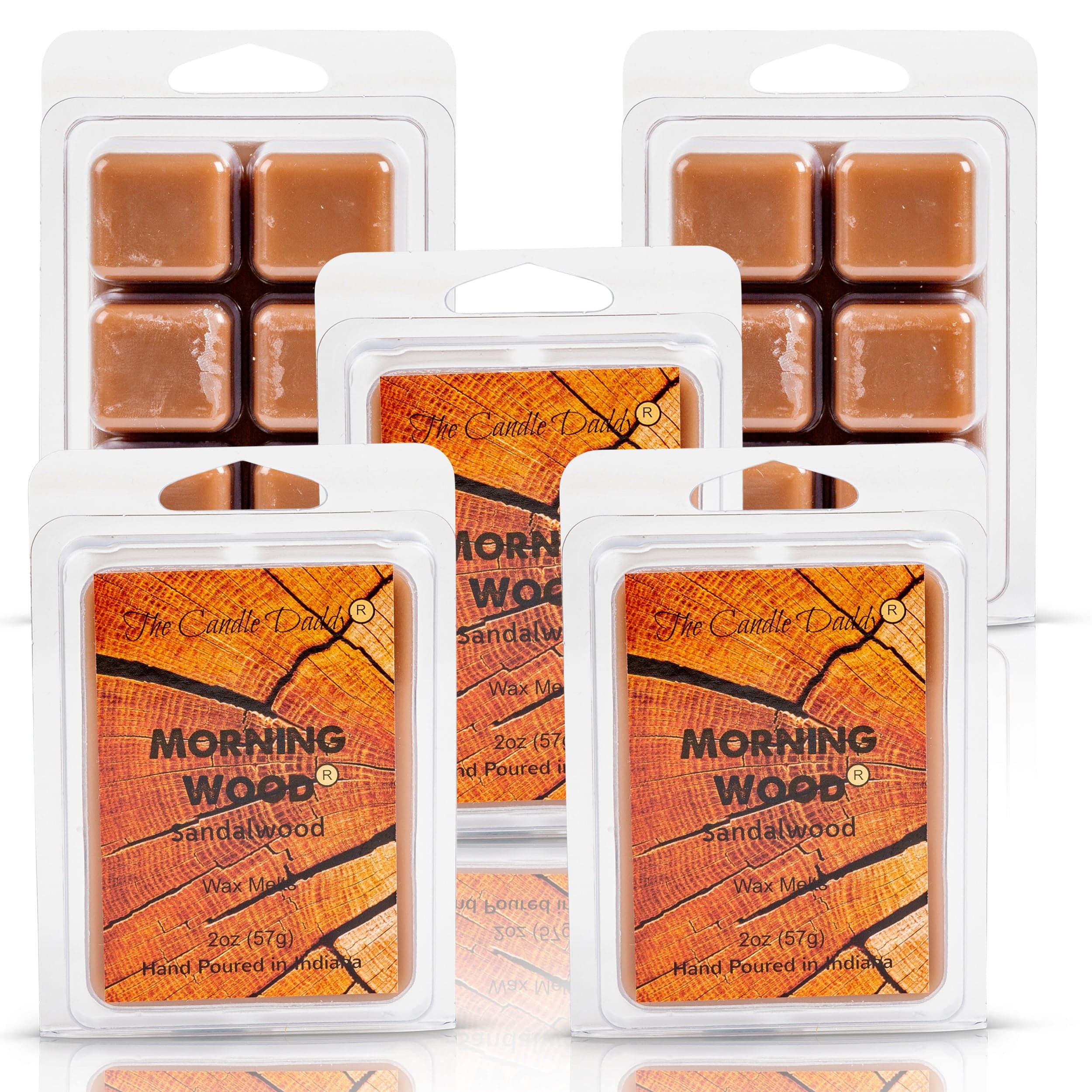 Morning Wood - Sandalwood Scented Wax Melt - 1 Pack - 2 Ounces - 6 Cubes