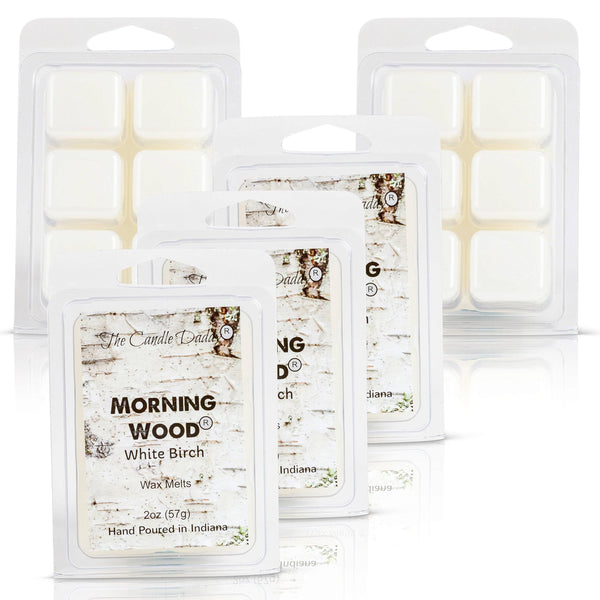 5 Pack - Morning Wood - White Birch Scented Wax Melt Cubes - 2 Oz x 5 Packs = 10 Ounces - The Candle Daddy