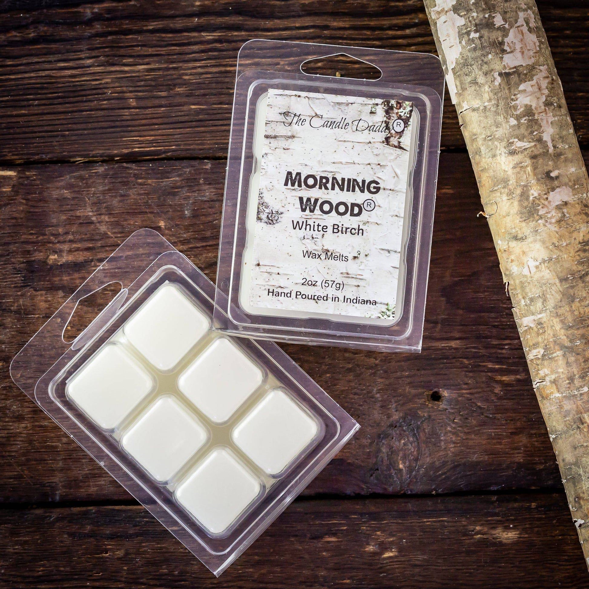 Morning Wood - White Birch Scented Wax Melt - 1 Pack - 2 Ounces - 6 Cubes - The Candle Daddy