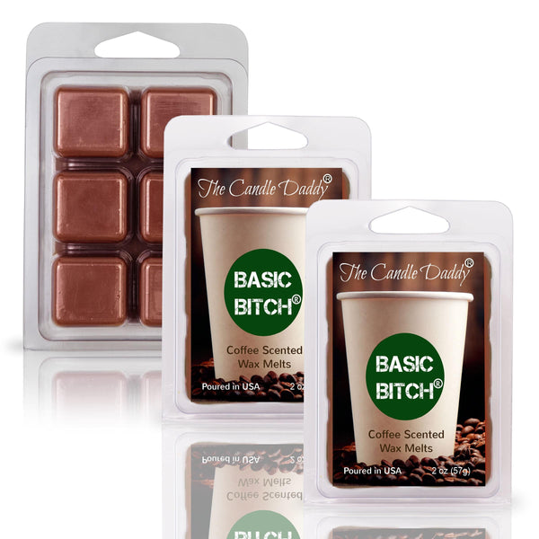 Basic Bitch - Coffee Scented Wax Melt - 1 Pack - 2 Ounces - 6 Cubes - The Candle Daddy