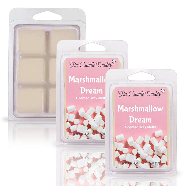 Marshmallow Dream - Marshmallow Cream Scented Wax Melt - 1 Pack - 2 Ounces - 6 Cubes - The Candle Daddy