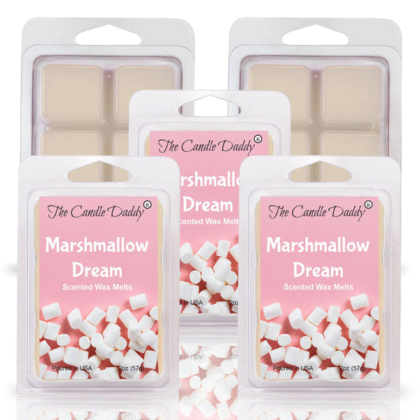 Marshmallow Dream - Marshmallow Cream Scented Wax Melt - 1 Pack - 2 Ounces - 6 Cubes - The Candle Daddy