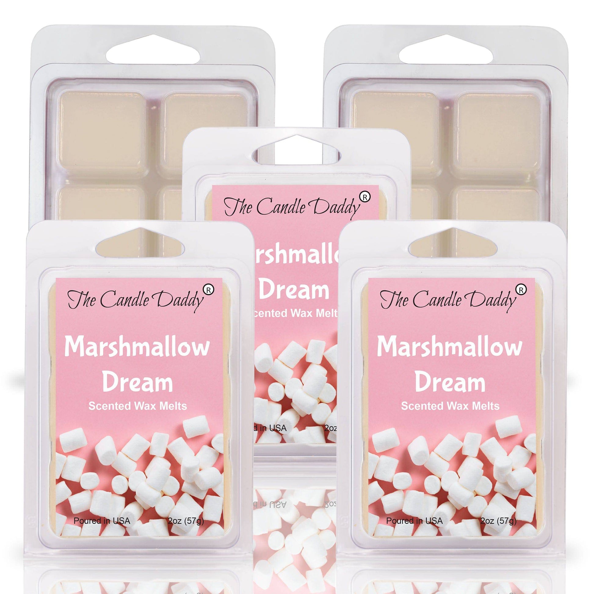 Marshmallow Dream - Marshmallow Cream Scented Wax Melt - 1 Pack - 2 Ounces - 6 Cubes - The Candle Daddy