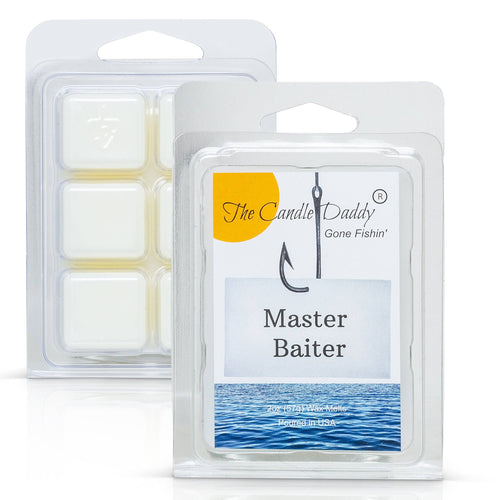 The Candle Daddy's Gone Fishin' - Master Baiter - Coconut Hand Lotion Scented Melt- Maximum Scent Wax Cubes/Melts- 1 Pack -2 Ounces- 6 Cubes - Blowout