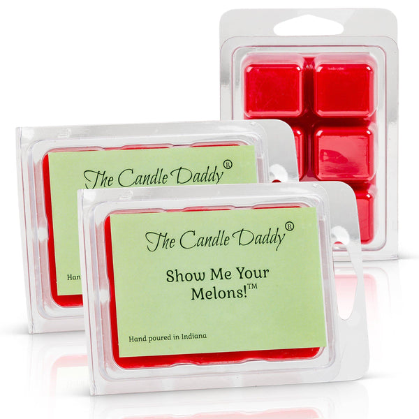 Show Me Your Melons - Ripe Watermelon Scented Wax Melt - 1 Pack - 2 Ounces - 6 Cubes - The Candle Daddy