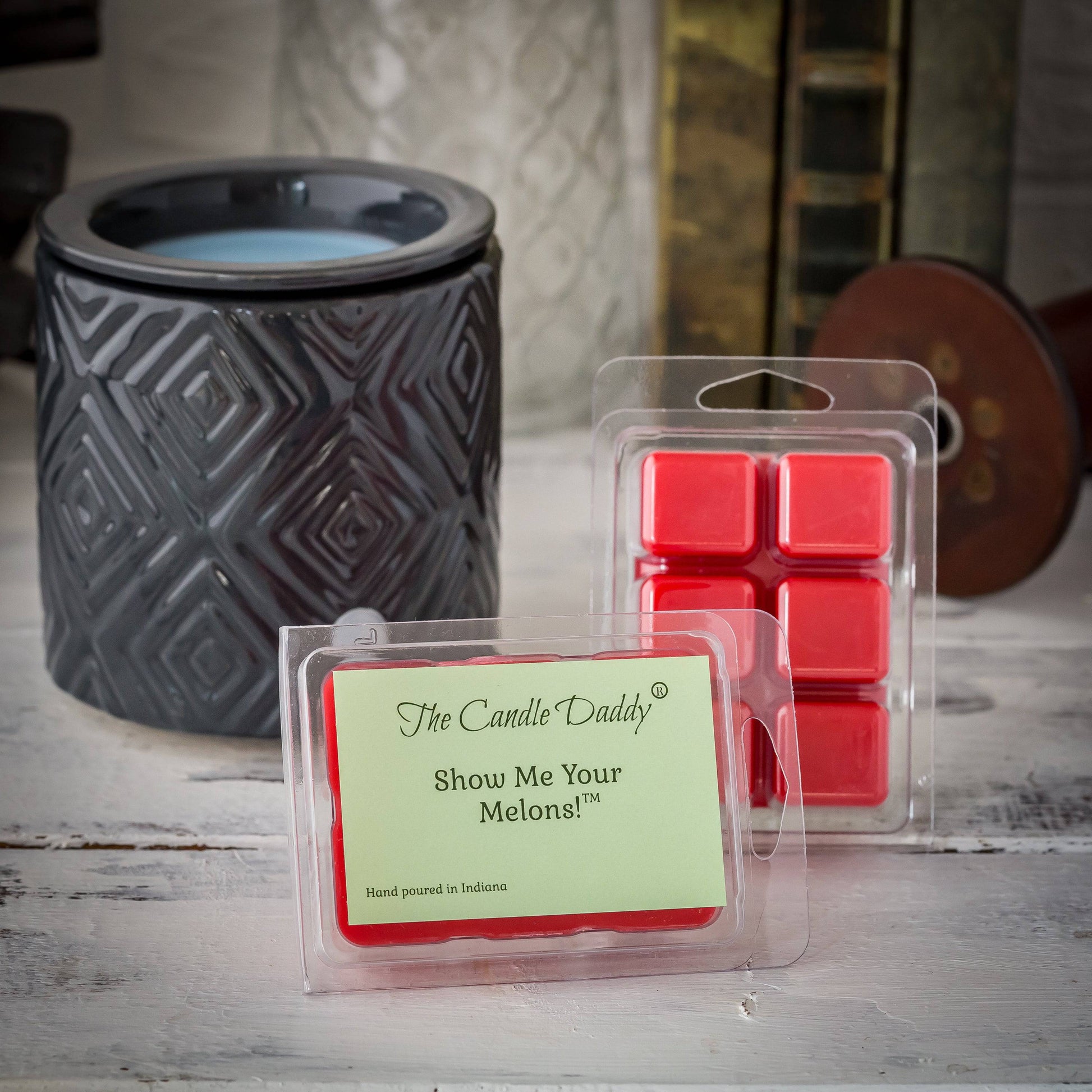 Show Me Your Melons - Ripe Watermelon Scented Wax Melt - 1 Pack - 2 Ounces - 6 Cubes - The Candle Daddy