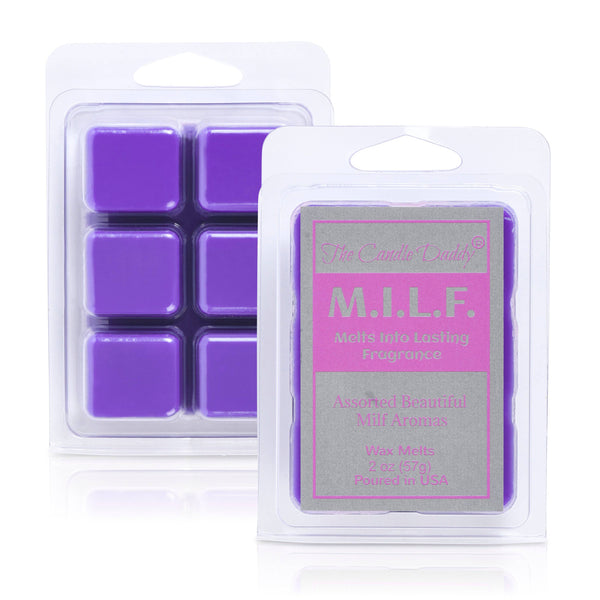 (WOW! 5 wax melts for $14.99)M.I.L.F. - ASSORTED SURPRISE SCENTED WAX MELTS - 1 PACK - 2 OUNCES - 6 CUBES MILF - The Candle Daddy