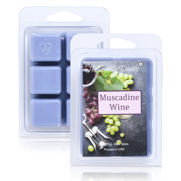 FREE SHIPPING - Muscadine Wine - Southern Grape Wine Scented Melt- Maximum Scent Wax Cubes/Melts- 1 Pack -2 Ounces- 6 Cubes