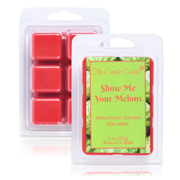 Show Me Your Melons - Ripe Juicy Watermelon Scented Melt - 1 Pack - 2 Ounces - 6 Cubes - The Candle Daddy