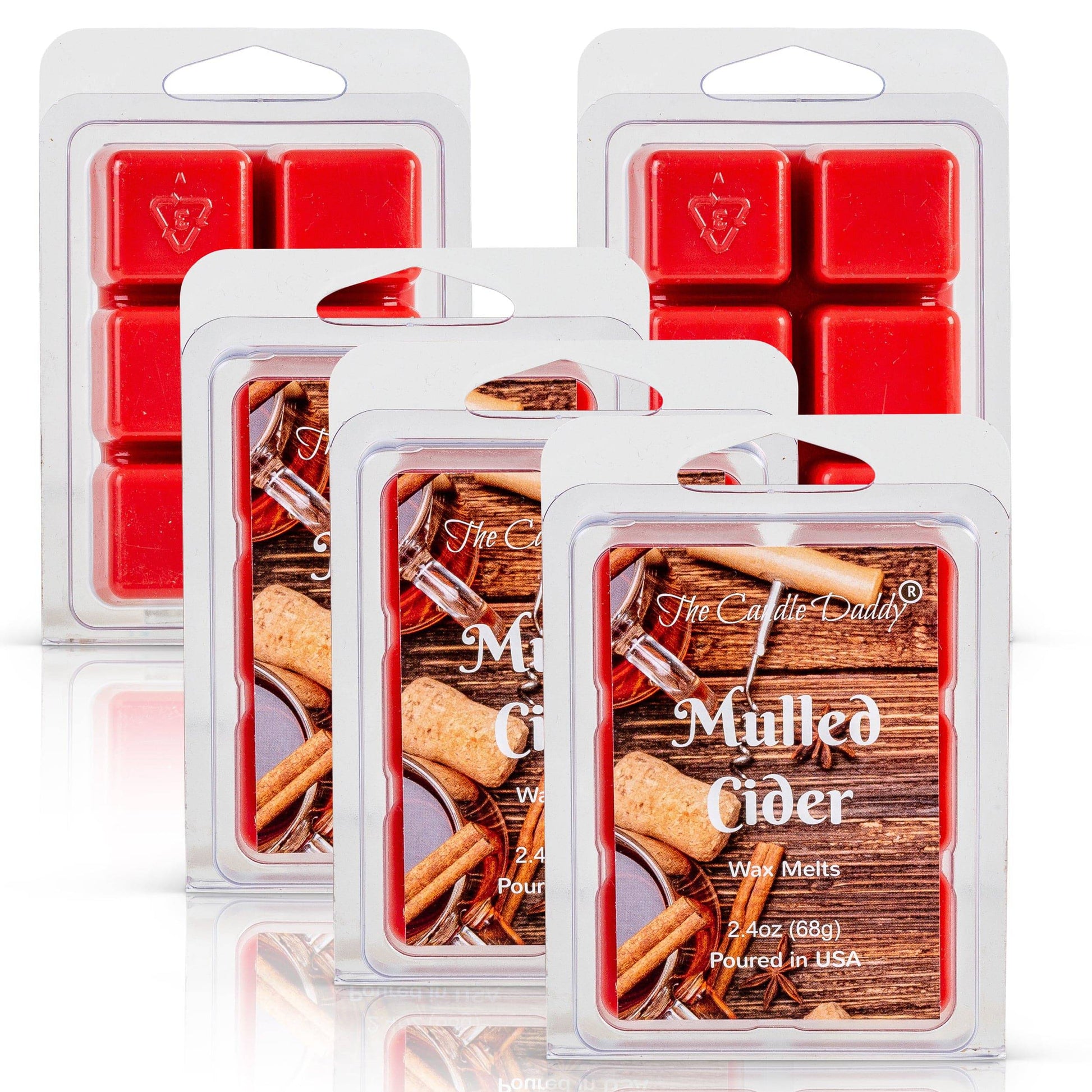 5 Pack - Mulled Cider Scented Wax Melt - 2 Ounces x 5 Packs = 10 Ounces - The Candle Daddy