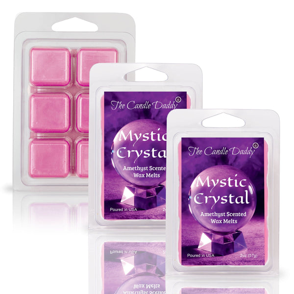 Mystic Crystal - Amethyst Crystal Scented Wax Melt - 1 Pack - 2 Ounces - 6 Cubes - The Candle Daddy