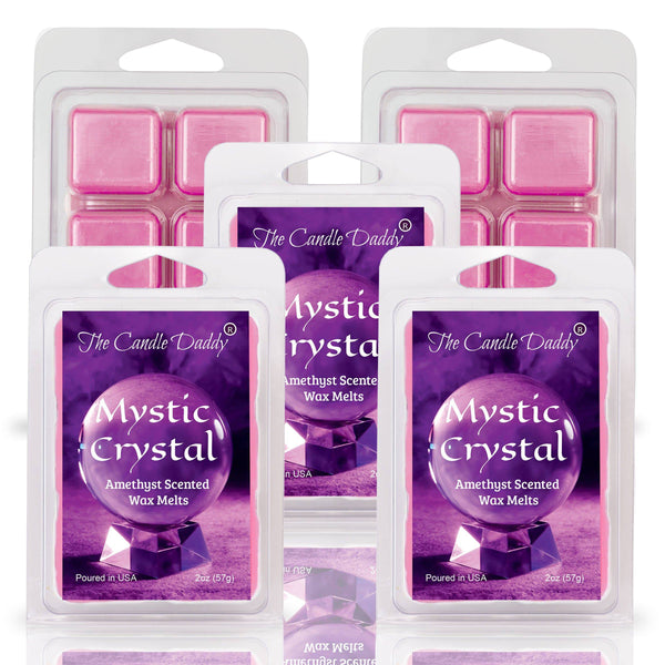 Mystic Crystal - Amethyst Crystal Scented Wax Melt - 1 Pack - 2 Ounces - 6 Cubes - The Candle Daddy