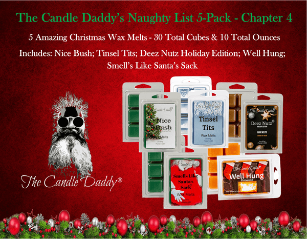 FREE SHIPPING - Christmas Naughty List 5 Pack - Chapter 4 - 5 Amazing Christmas Wax Melts - 30 Total Cubes - 10 Total Ounces