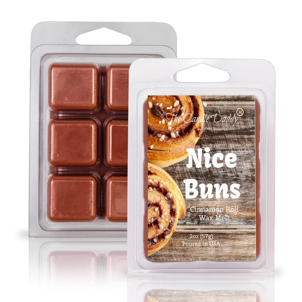 Nice Buns - Sticky Cinnamon Bun Scented Wax Melt - 1 Pack - 2 Ounces - 6 Cubes - The Candle Daddy