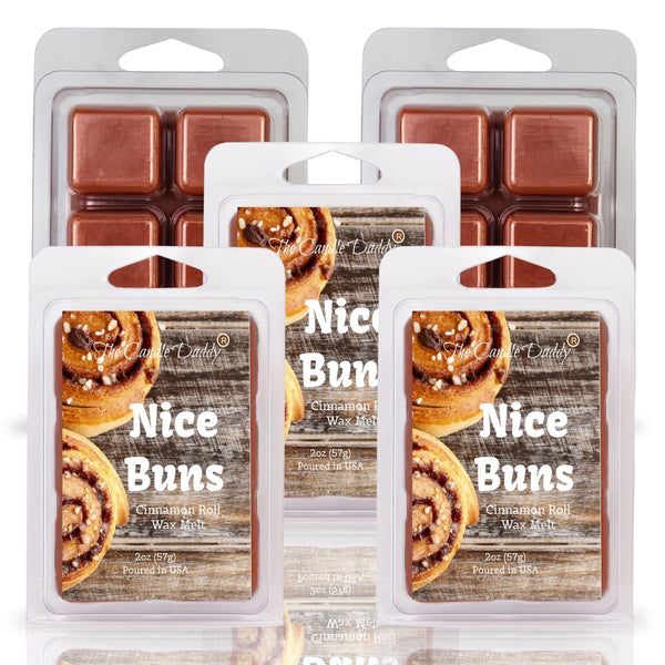 Nice Buns - Sticky Cinnamon Bun Scented Wax Melt - 1 Pack - 2 Ounces - 6 Cubes - The Candle Daddy