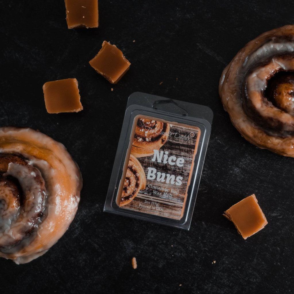 Nice Buns - Sticky Cinnamon Bun Scented Wax Melt - 1 Pack - 2 Ounces - 6 Cubes - The Candle Daddy