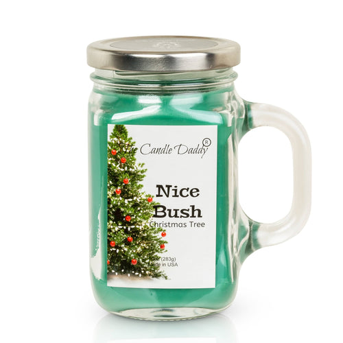 Nice Bush- Christmas Tree Scented Candle- Funny 10 oz- Made in USA - blowout