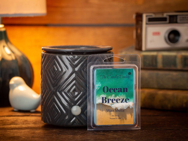 5 Pack - Ocean Breeze - Refreshing Beach Scent - Maximum Scented Wax Melt Cubes - 2 Ounces x 5 Packs = 10 Ounces - The Candle Daddy