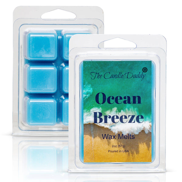 5 Pack - Ocean Breeze - Refreshing Beach Scent - Maximum Scented Wax Melt Cubes - 2 Ounces x 5 Packs = 10 Ounces