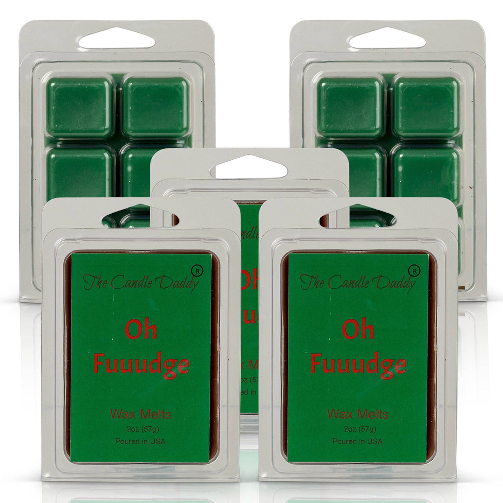 5 Pack - Oh Fuuudge!- Funny Christmas Chocolate Fudge Scented Wax Melts - 2 Ounces x 5 Packs = 10 Ounces - The Candle Daddy