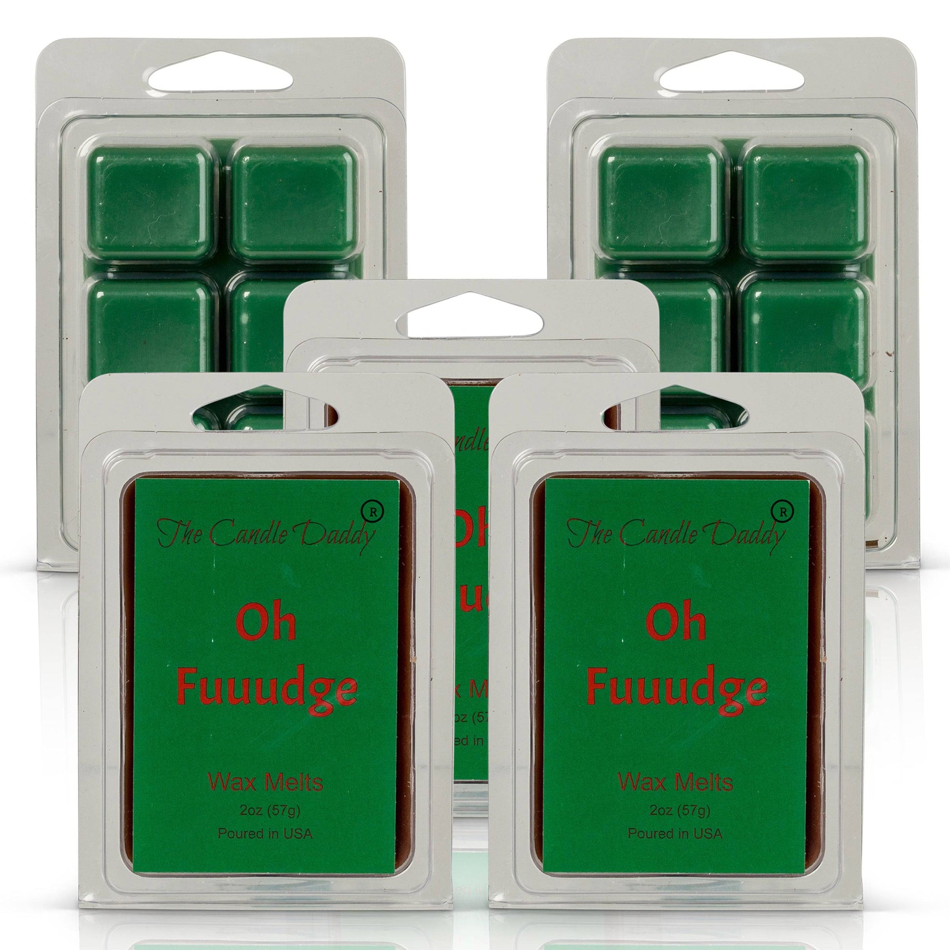 5 Pack - Oh Fuuudge!- Funny Christmas Chocolate Fudge Scented Wax Melts - 2 Ounces x 5 Packs = 10 Ounces - The Candle Daddy