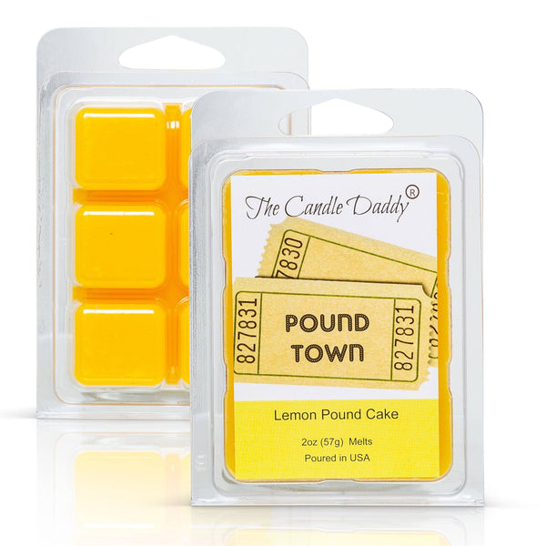 5 Pack - One Way Ticket To Pound Town - Lemon Pound Cake Scented Melt- Maximum Scent Wax Cubes/Melts - 2 Ounces x 5 Packs = 10 Ounces - The Candle Daddy